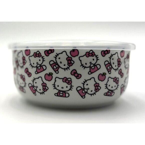 Hello Kitty Ceramic Bowl With Lid - Picture 2 of 6